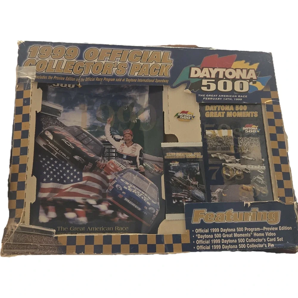 1999 Daytona 500 Official Collectors Pack Dale Earnhardt Win Program Video Pin